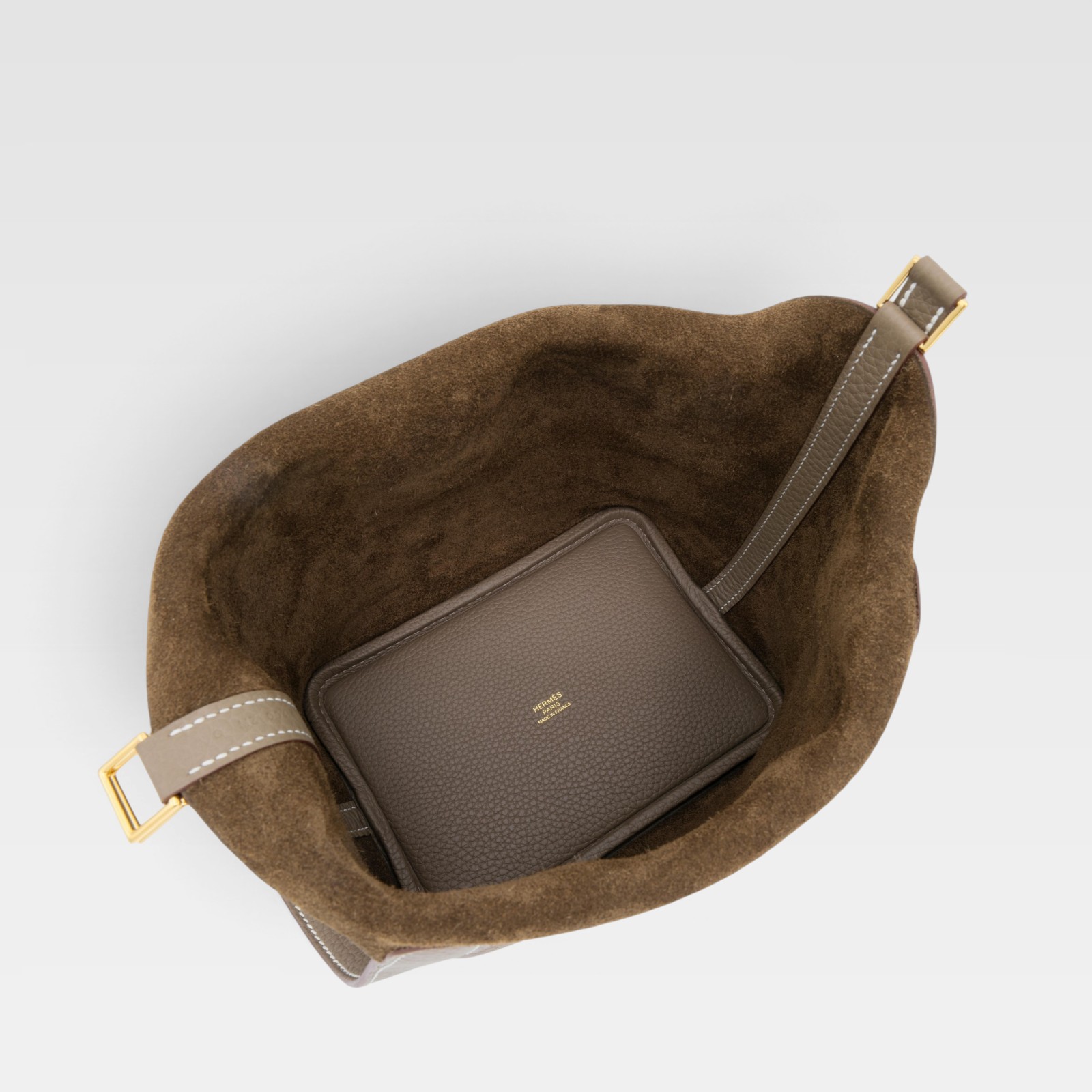 Hermès Etoupe Clemence Picotin Lock 18 Gold Hardware - Image 5