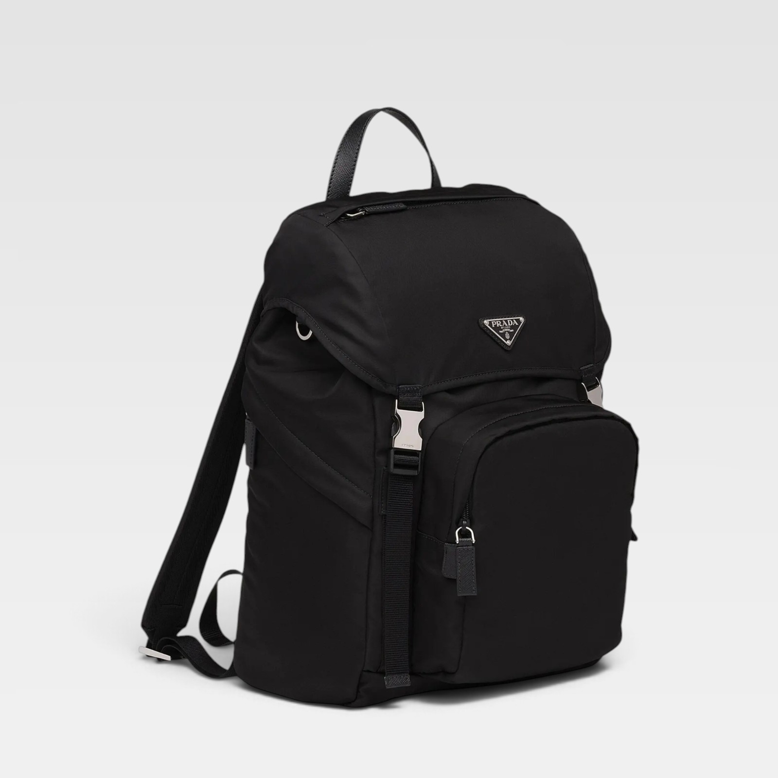 Prada Men's Re-Nylon and Saffiano Leather Backpack - Image 2