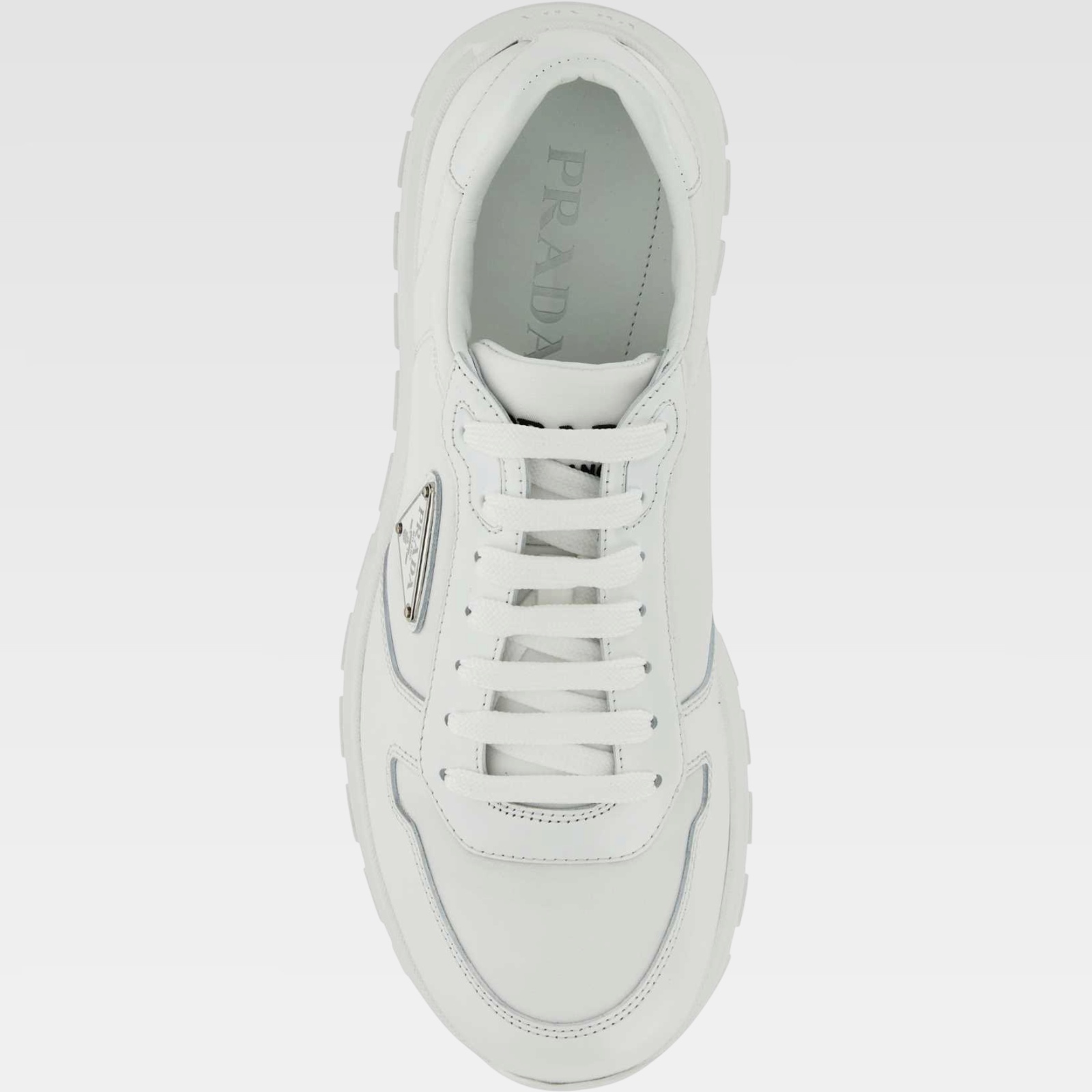 Prada Men's Prax 01 Re-Nylon and brushed leather sneakers - Imagen 3