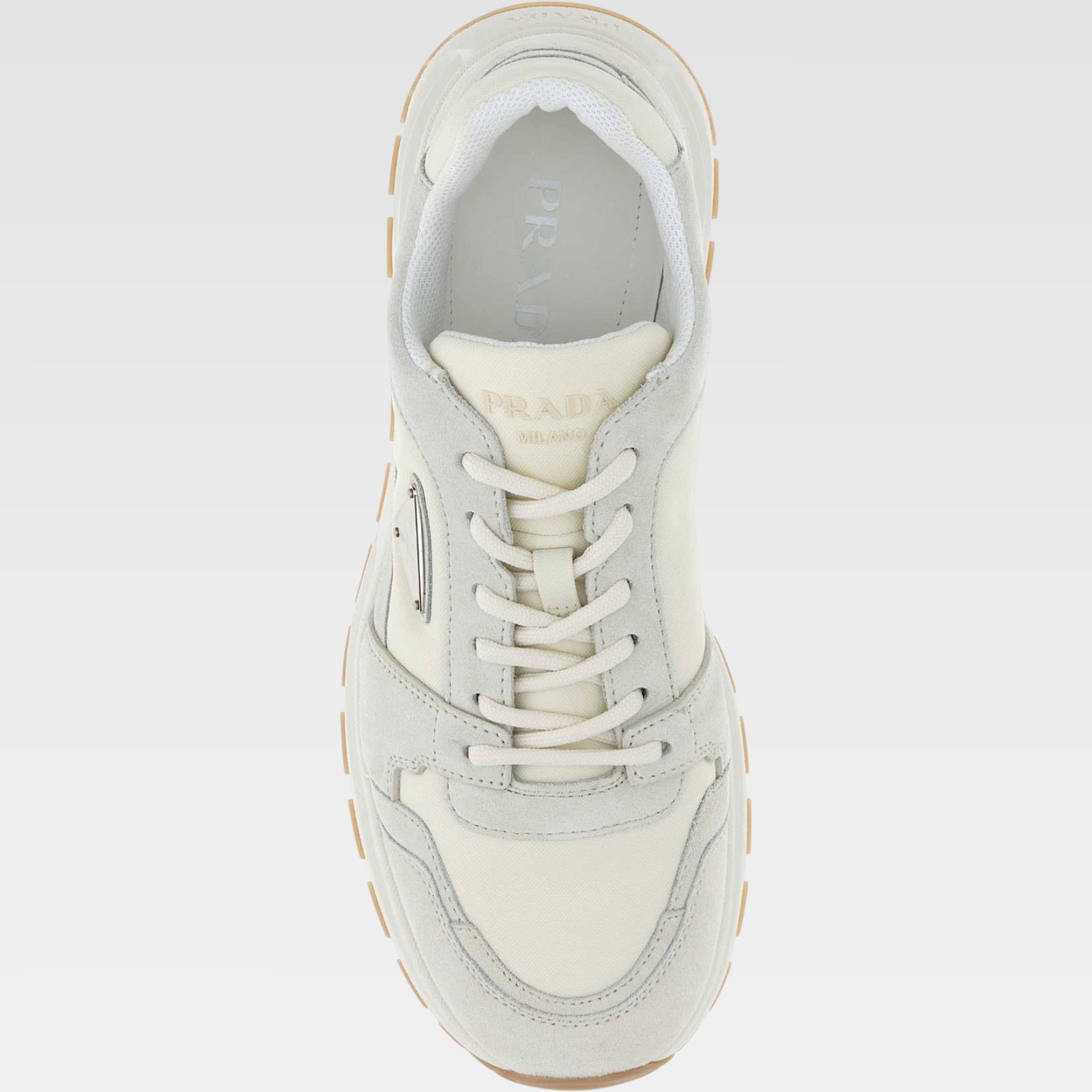 Prada Men’s Prax Suede and Re-Nylon Sneakers - Imagen 3