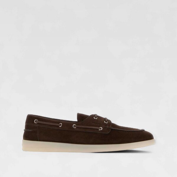 Prada Men’s Suede Boat Shoes Brown
