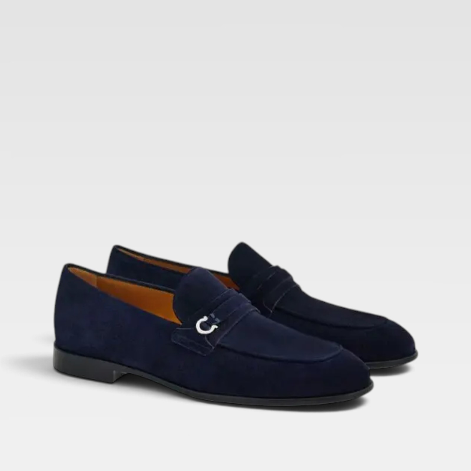 Salvatore Ferragamo Men's Gancini Suede Loafers - Image 2