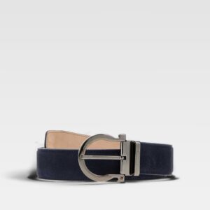 Salvatore Ferragamo Men's Adjustable Suede belt