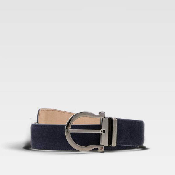 Salvatore Ferragamo Men's Adjustable Suede belt