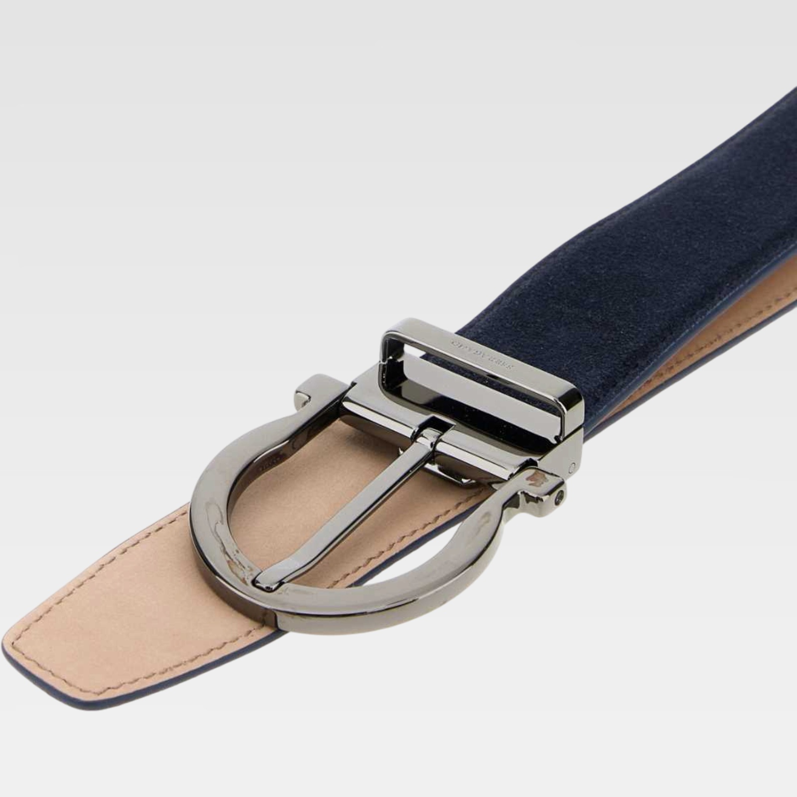Salvatore Ferragamo Men's Adjustable Suede belt - Imagen 4