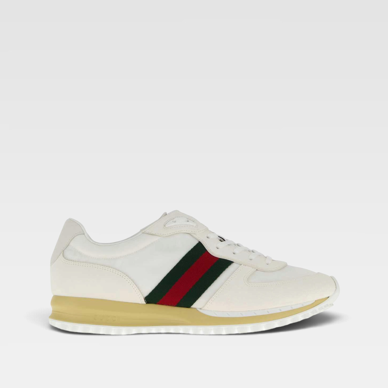 Gucci Men's Web Accent Leather Sneakers