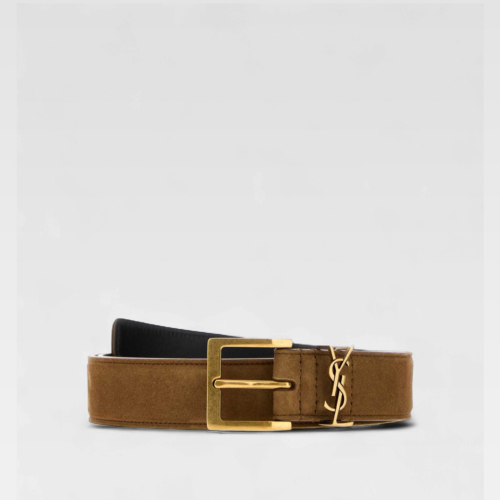 Saint Laurent Men’s Monogramme Leather Belt