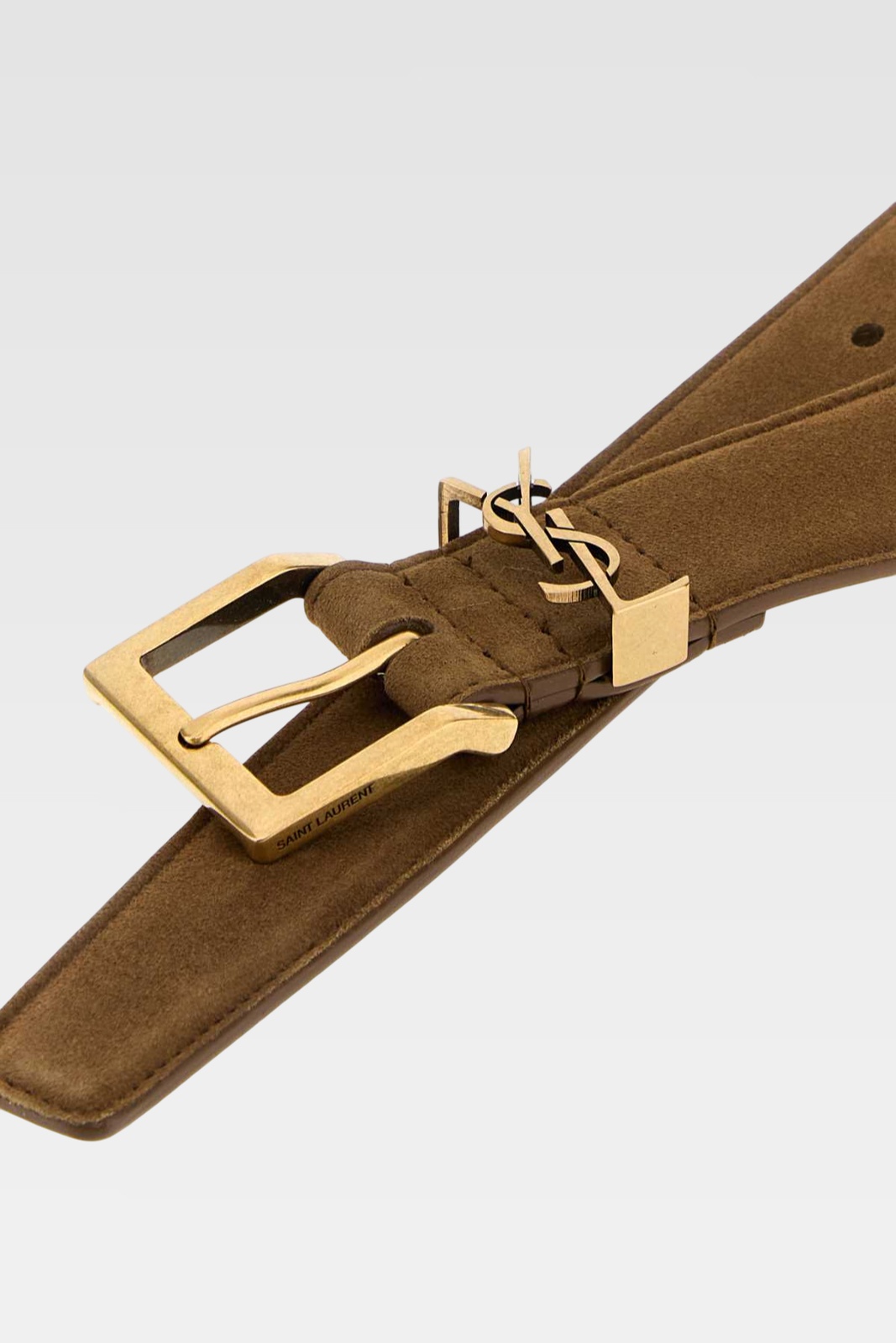 Saint Laurent Men’s Monogramme Leather Belt - Imagen 4
