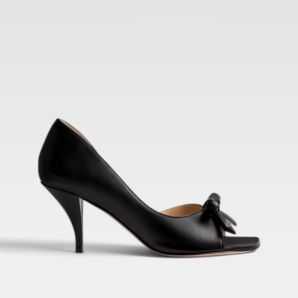 Dior Bow Heeled Sandal Black