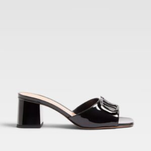 Valentino Garavani VLogo Signature Patent Leather Slide Sandal