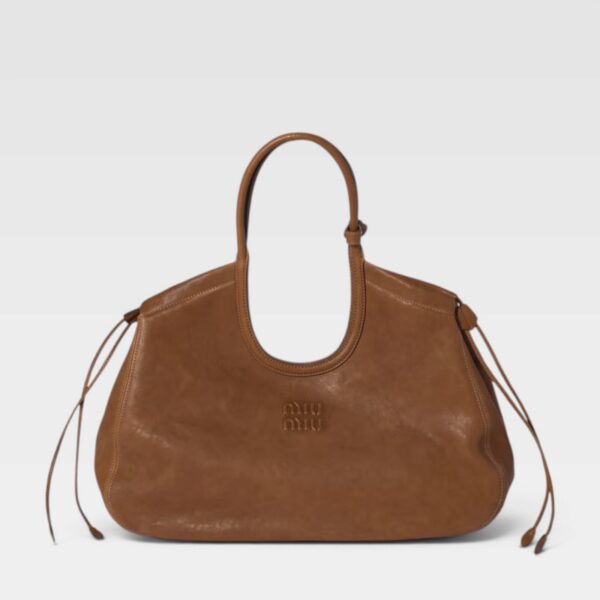 Miu Miu Ivy Nappa Leather Shopping Bag