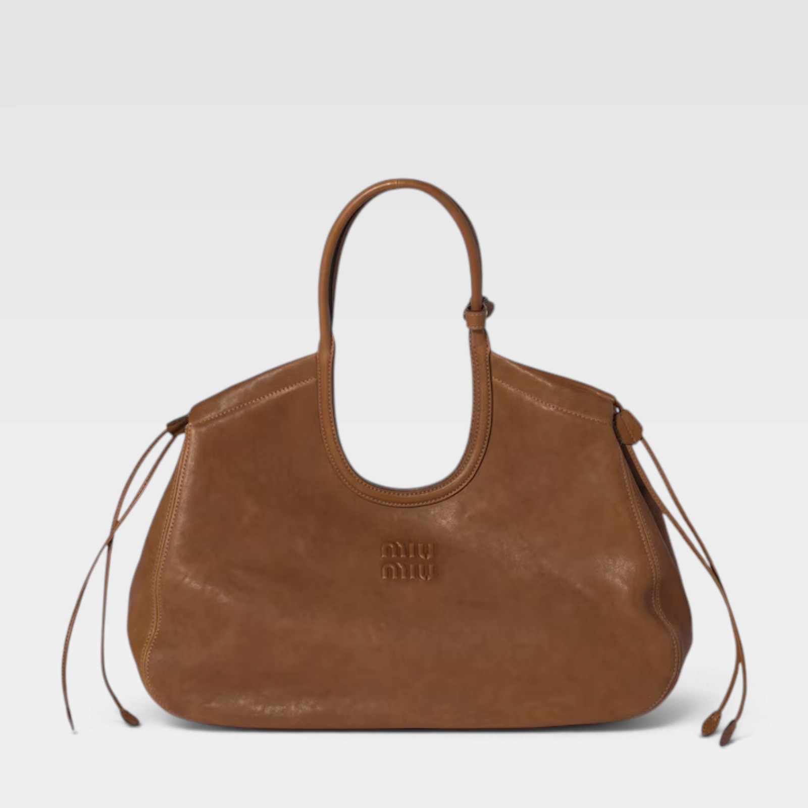 Miu Miu Ivy Nappa Leather Shopping Bag