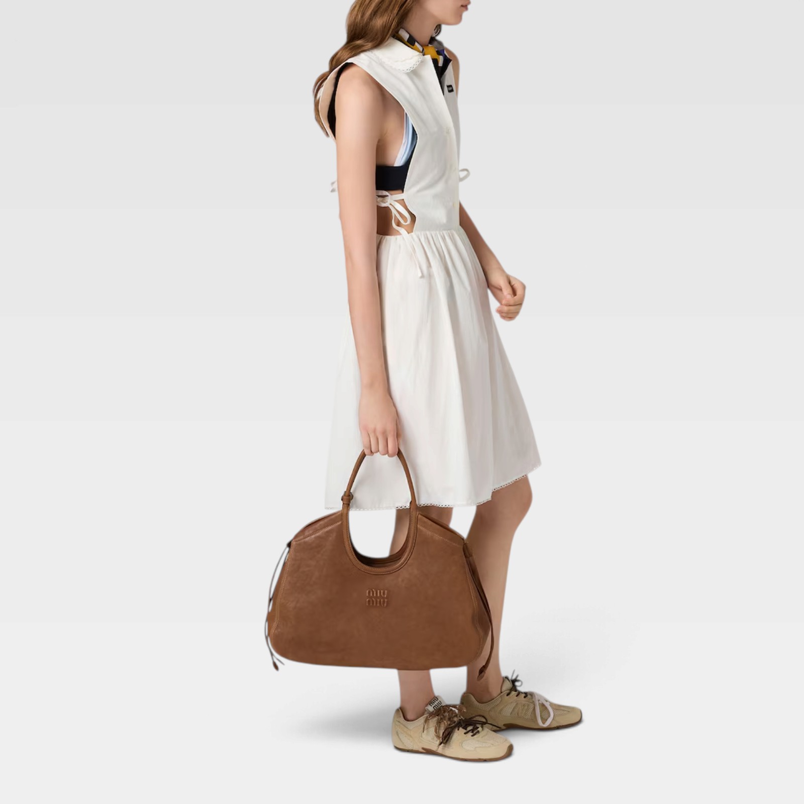 Miu Miu Ivy Nappa Leather Shopping Bag - Image 8
