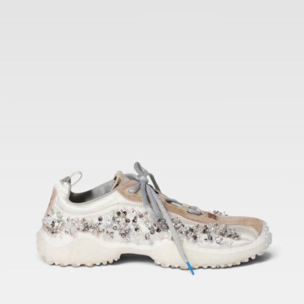 Miu Miu Women's Allacciate Crystal Sneakers