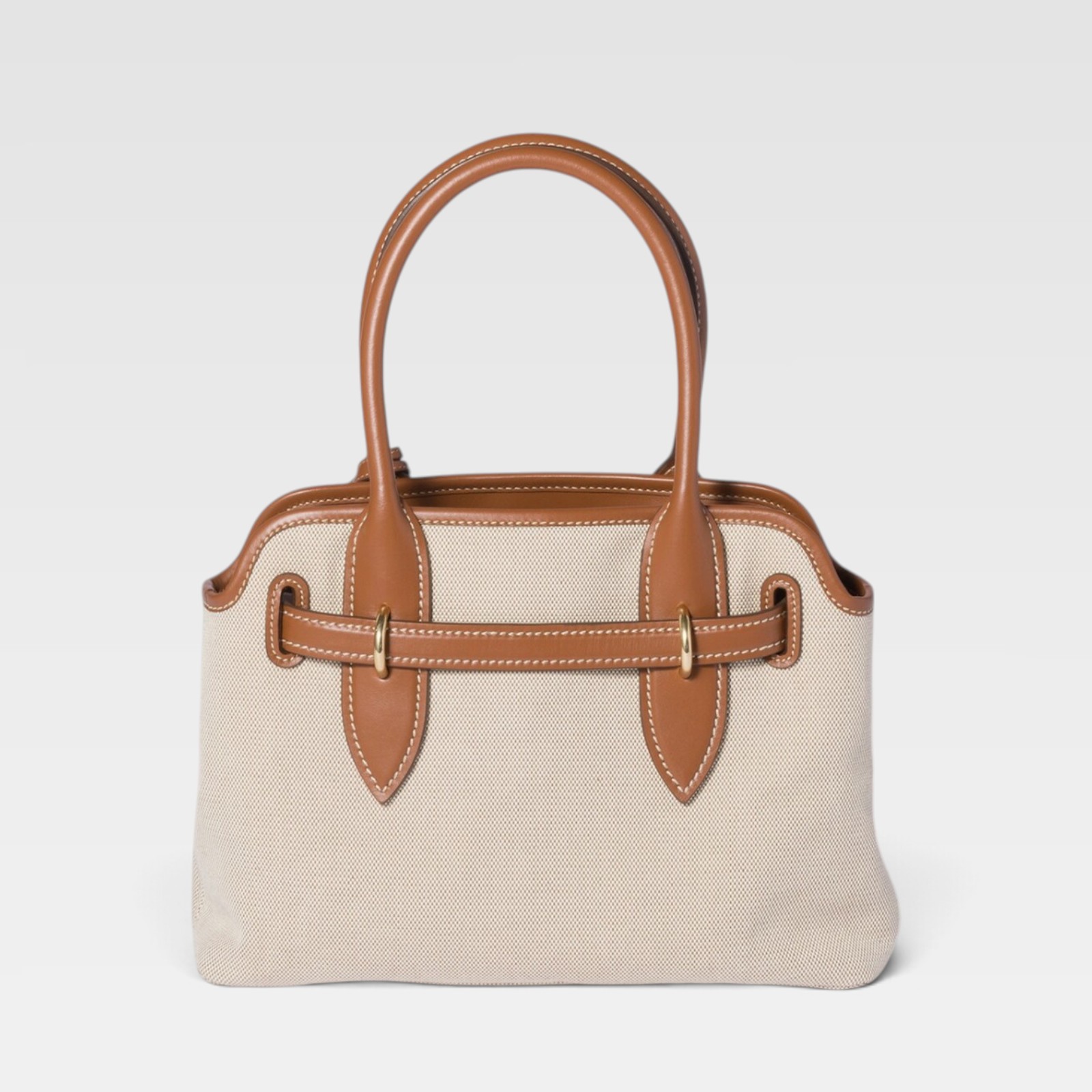 Miu Miu Aventure Canvas and Leather Bag - Imagen 3