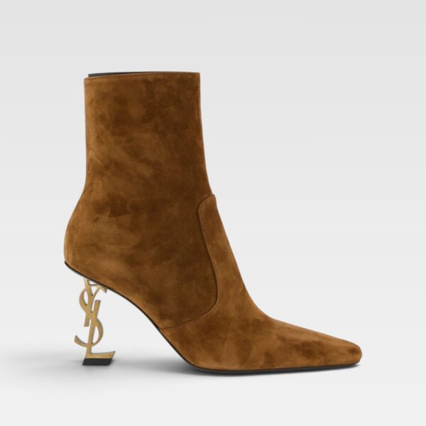Saint Laurent Opyum Pointed Toe Ankle Boots